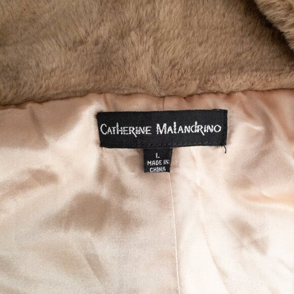 Catherine Malandrino Plush Faux Fur Vest – Buttery Soft & Glamorous in Camel - Picture 4 of 6